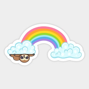 Rainbow Cloud Sloth Sticker